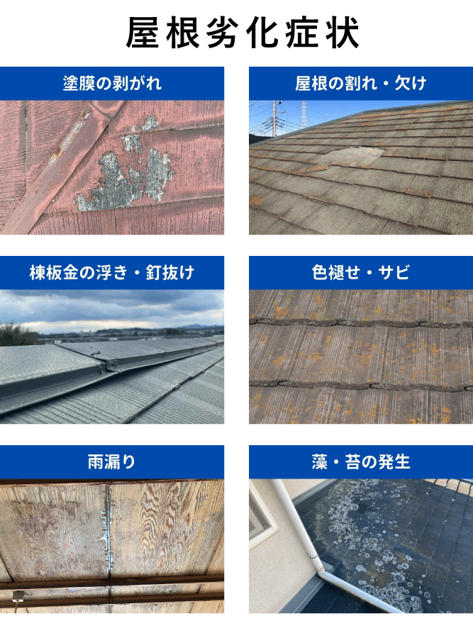 屋根劣化状況