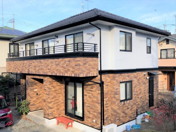 栃木県下野市 Ｉ様邸 屋根瓦漆喰工事・外壁塗装工事