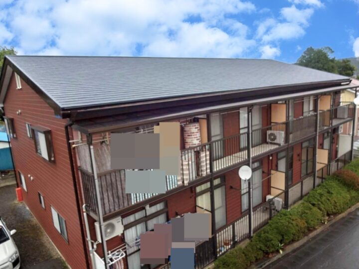 栃木県那須烏山市 K様 アパート屋根塗装・外壁塗装工事