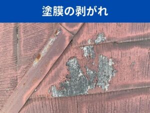 塗膜の剥がれ