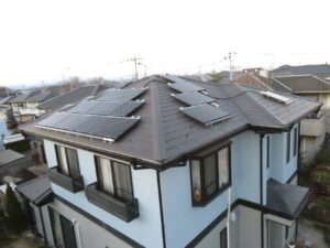 栃木県下野市 M様邸 太陽光発電パネル・蓄電池・パワコン設置工事