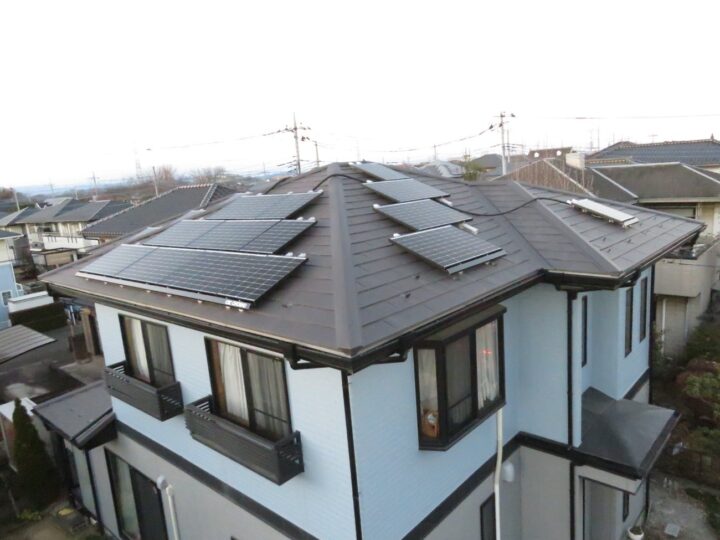 栃木県下野市 M様邸 太陽光発電パネル・蓄電池・パワコン設置工事