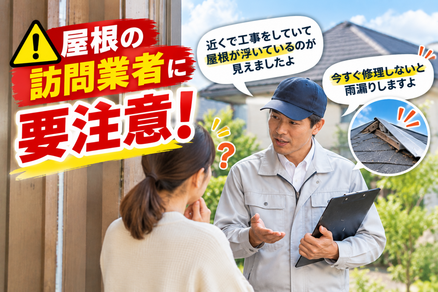 屋根訪問御者